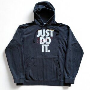 Nike Black Pullover Hoodie Sweatshirt Men's Large